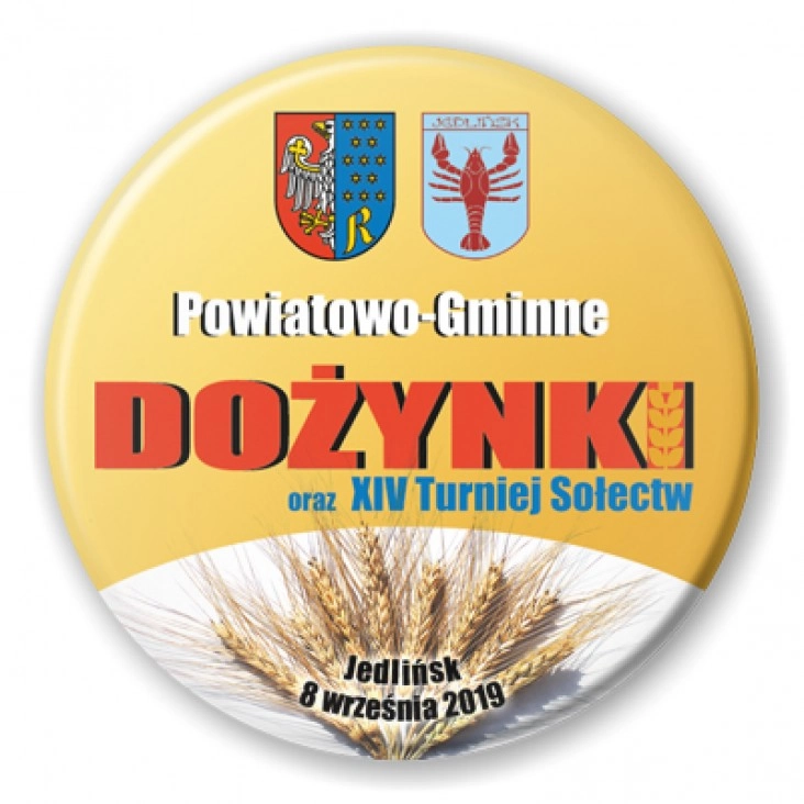 przypinka Dożynki Powiatowo-Gminne