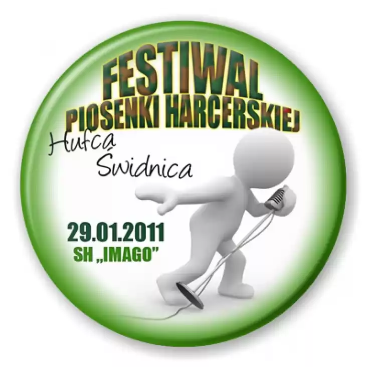 przypinka Festiwal Piosenki Harcerskiej - Hufiec Świdnica