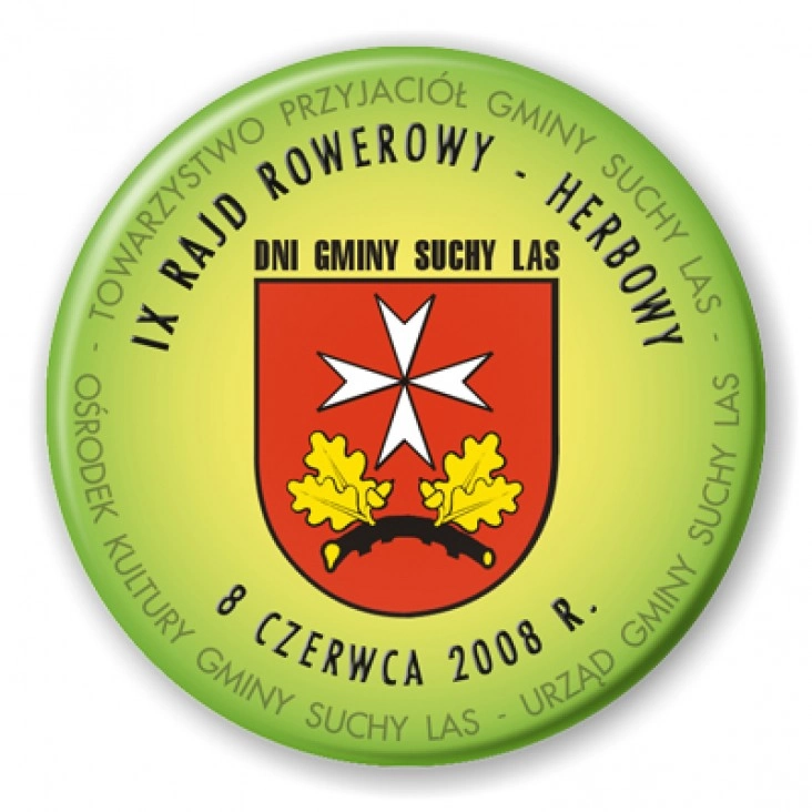 przypinka IX Rajd Rowerowy Herbowy