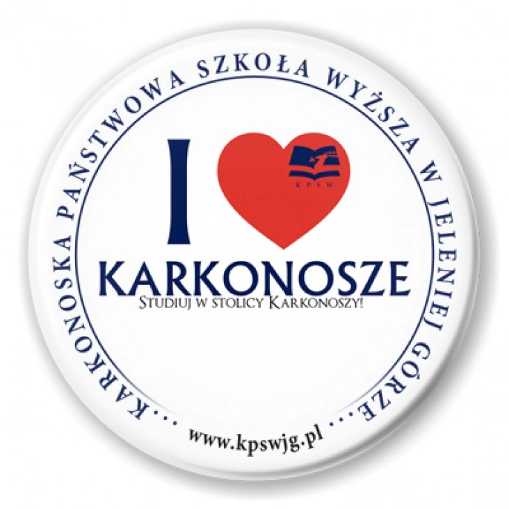 przypinka Karkonoska Państwowa Szkoła Wyższa w Jeleniej Górze