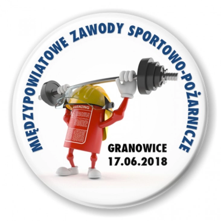 przypinka Międzypowiatowe Zawody Sportowo-Pożarnicze