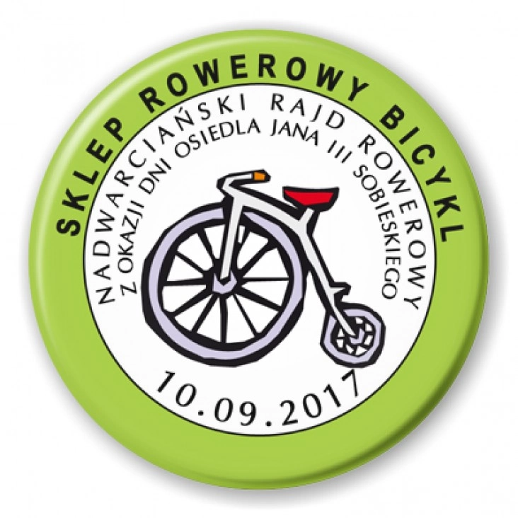 przypinka Nadwarciański Rajd Rowerowy 2017