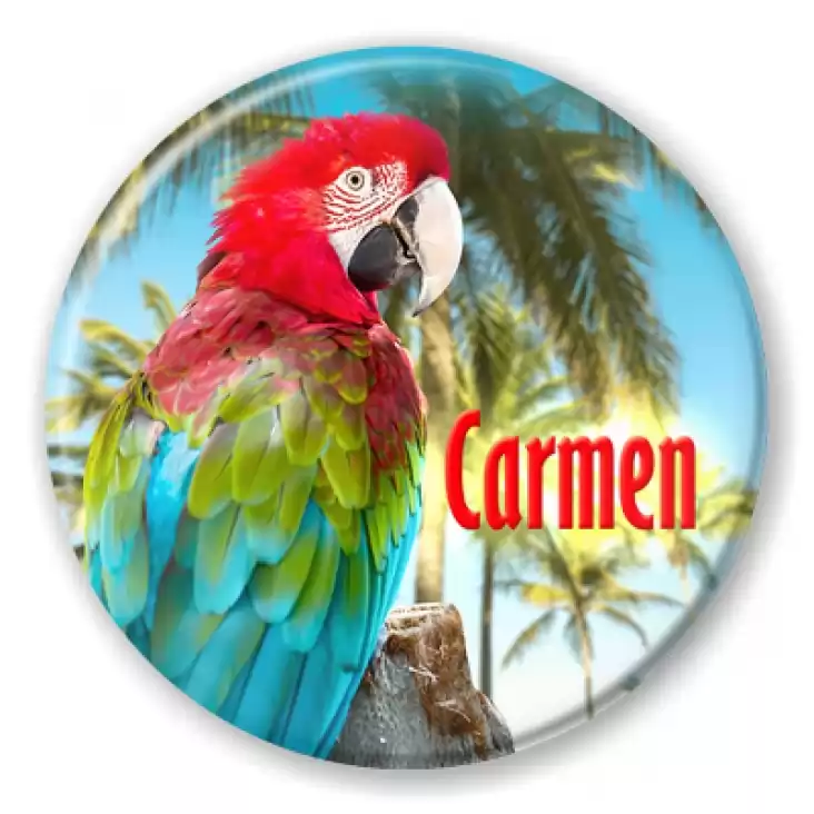przypinka Papugarnia Carmen