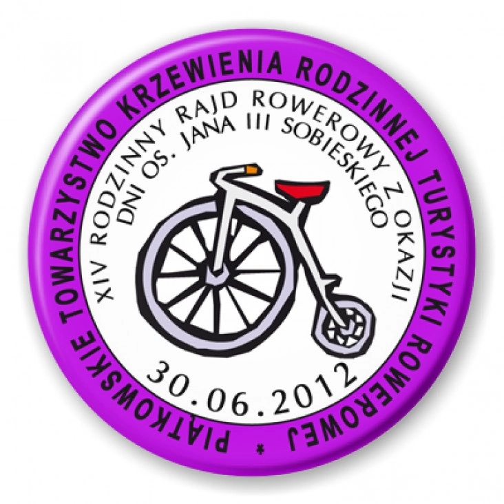 przypinka Piątkowo Rodzinny Rajd Rowerowy 2012