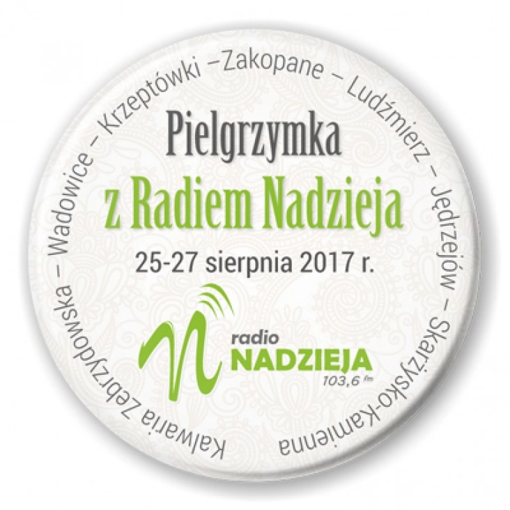 przypinka Pielgrzymka z Radiem Nadzieja