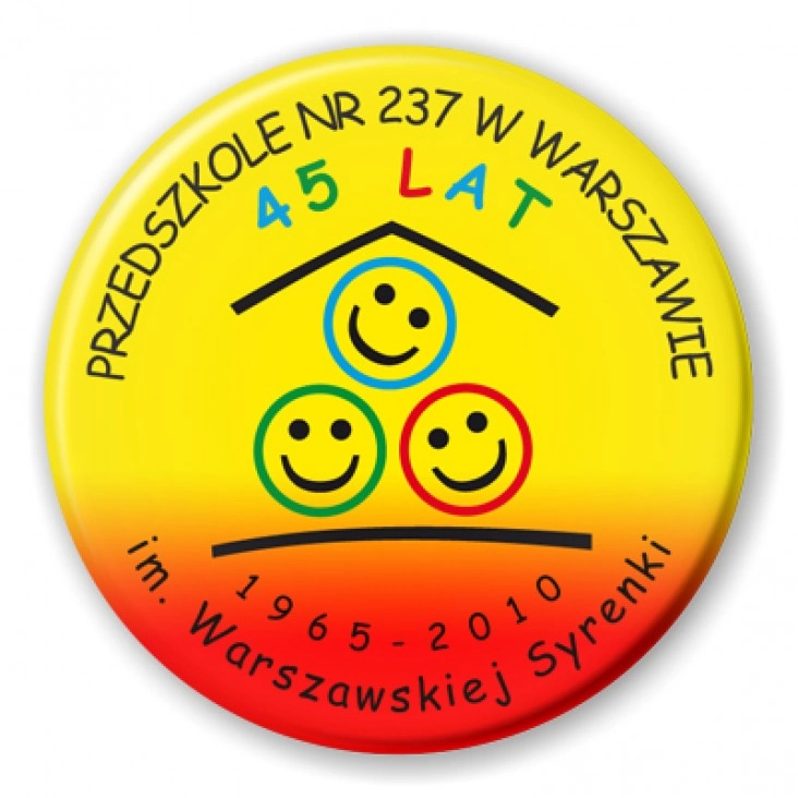 przypinka Przedszkole nr 237 w Warszawie