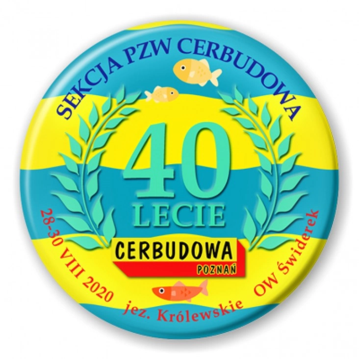 przypinka PZW Cerbudowa Jubileusz 40 lat