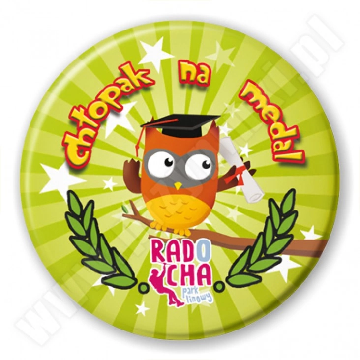 przypinka Radocha - chłopak na medal