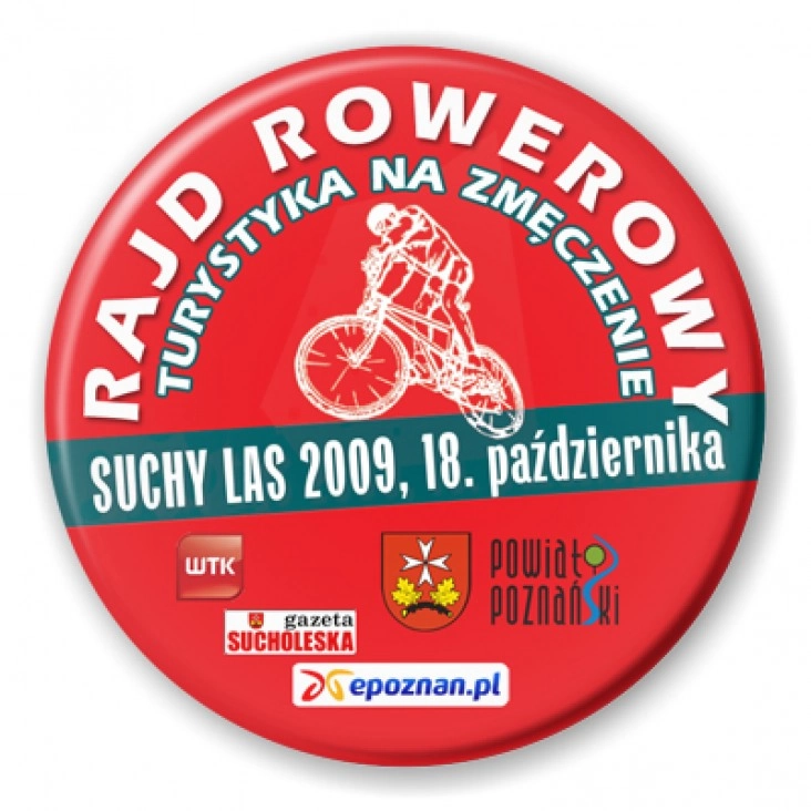 przypinka Rajd rowerowy - turystyka na zmęczenie