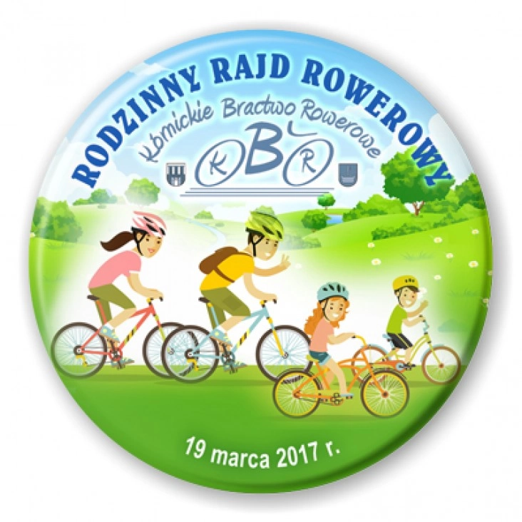 przypinka Rodzinny Rajd Rowerowy