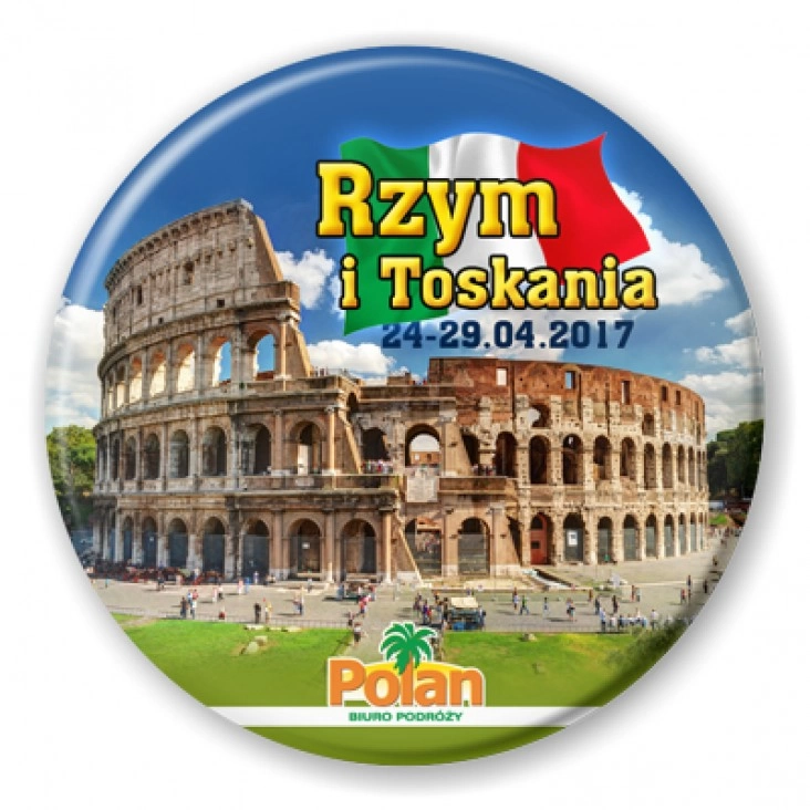 przypinka Rzym i Toskania