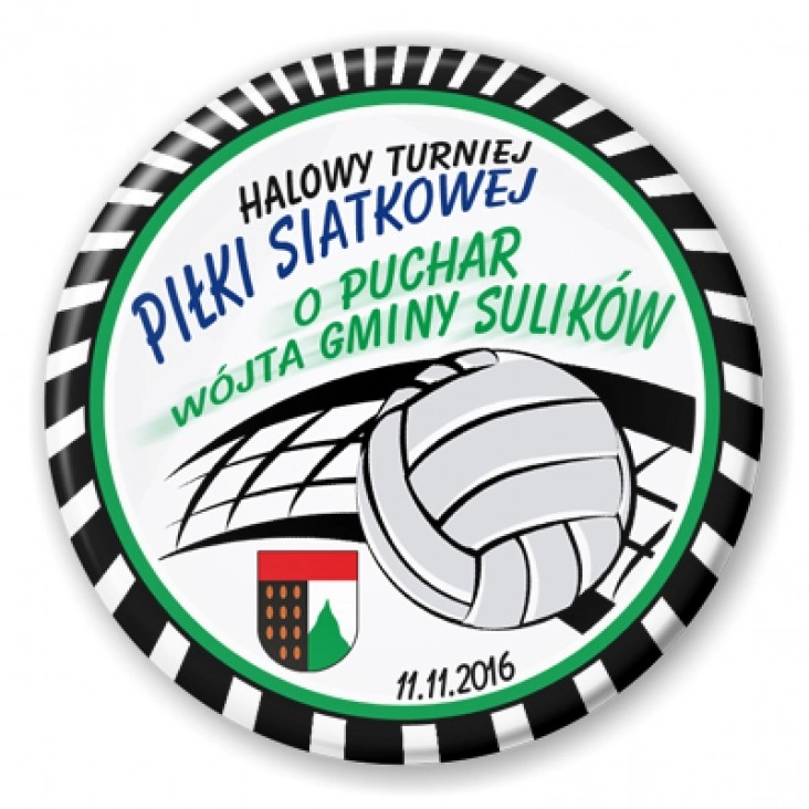przypinka Turniej Piłki Siatkowej Sulików 2016