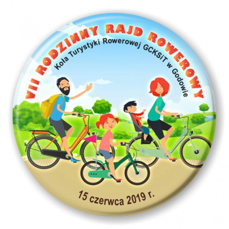 przypinka VII Rodzinny Rajd Rowerowy