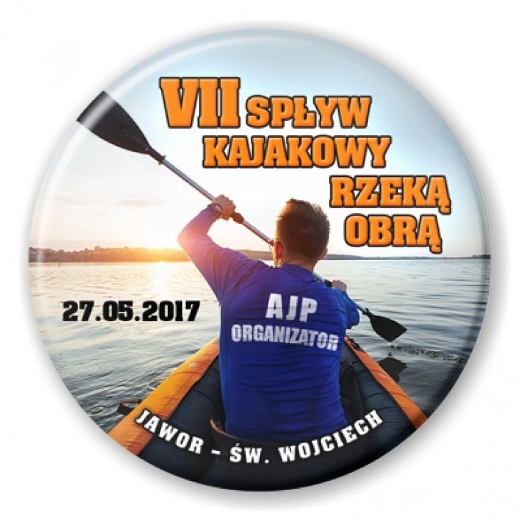 przypinka VII Spływ kajakowy rzeką Obrą