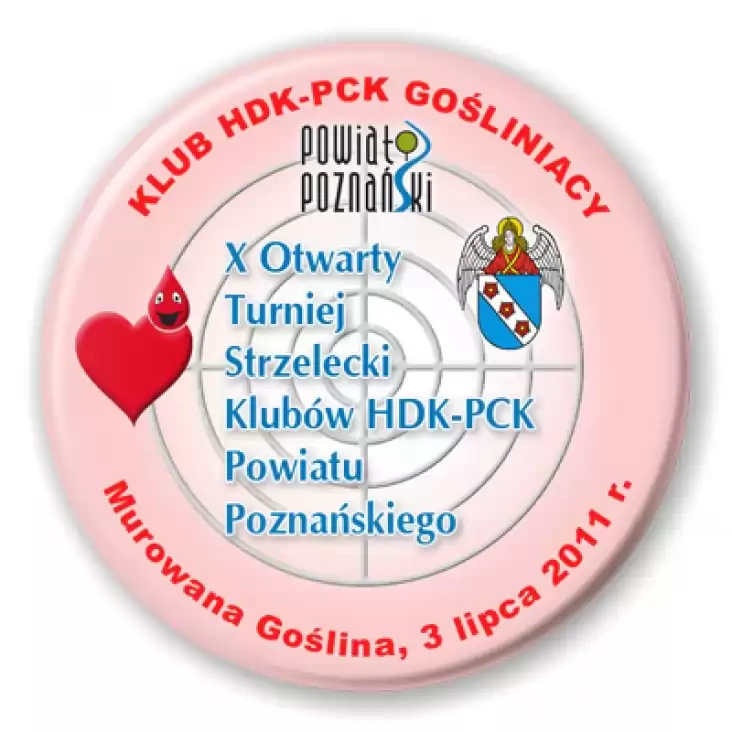 przypinka X Turniej Strzelecki HDK-PCK Powiatu Poznańskiego