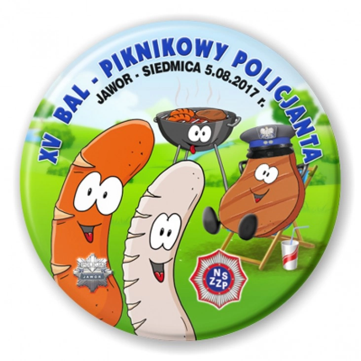 przypinka XV Bal Piknikowy Policjanta