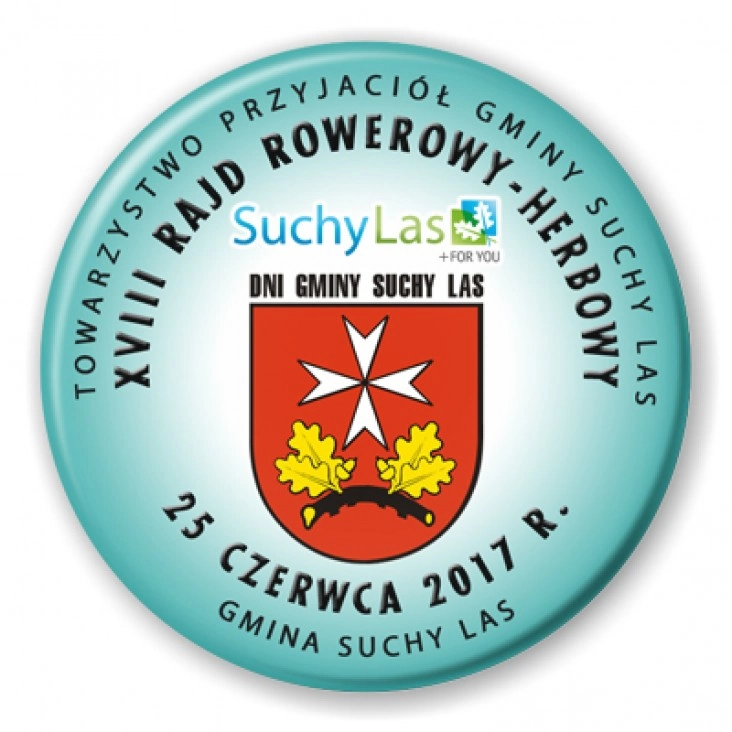 przypinka XVIII Rajd Rowerowy-Herbowy