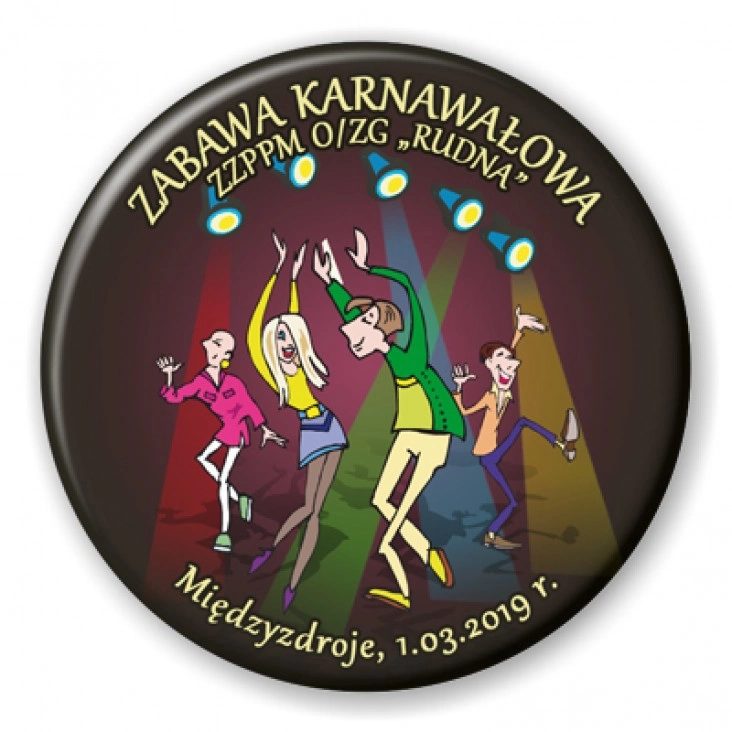 przypinka Zabawa karnawałowa