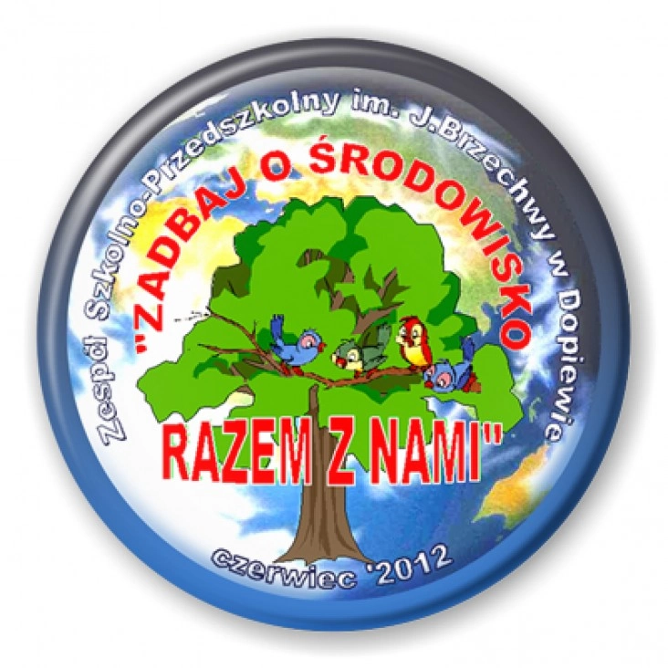 przypinka Zadbaj o środowisko razem z nami