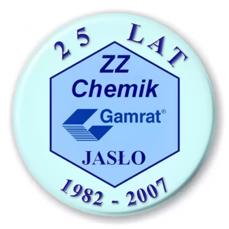 przypinka ZZ Chemik Jasło - 25 lat