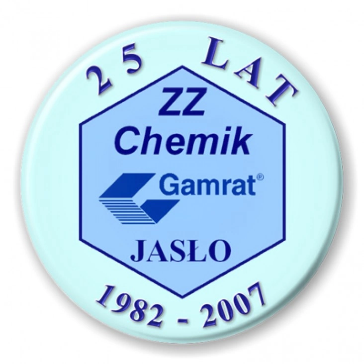 przypinka ZZ Chemik Jasło - 25 lat