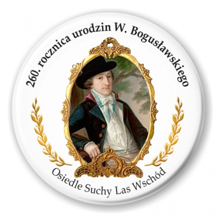 przypinka 260. rocznica urodzin W. Bogusławskiego