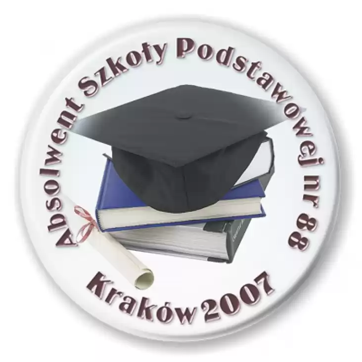 przypinka Absolwent SP nr 88 Kraków 2007