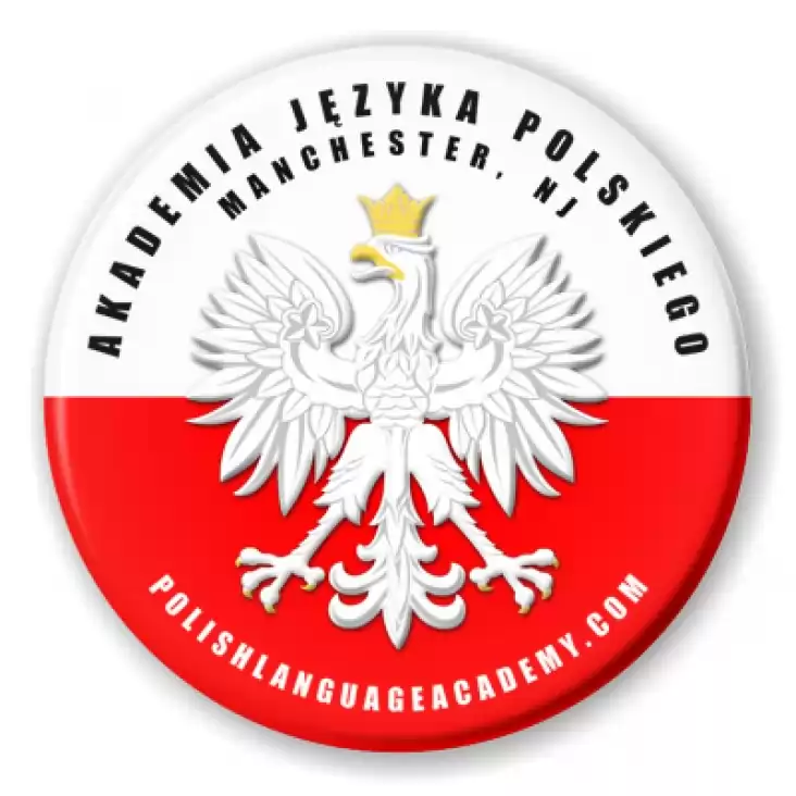 przypinka Akademia Języka Polskiego