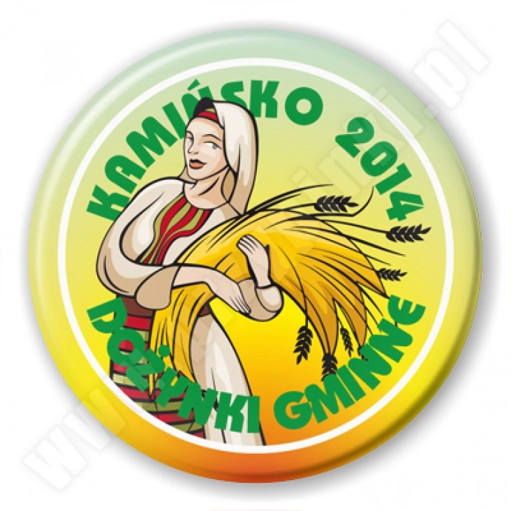 przypinka Dożynki Gminne - Kamińsko 2014