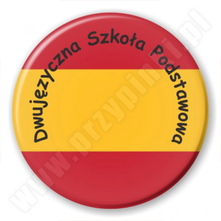 przypinka Dwujęzyczna Szkoła Podstawowa 