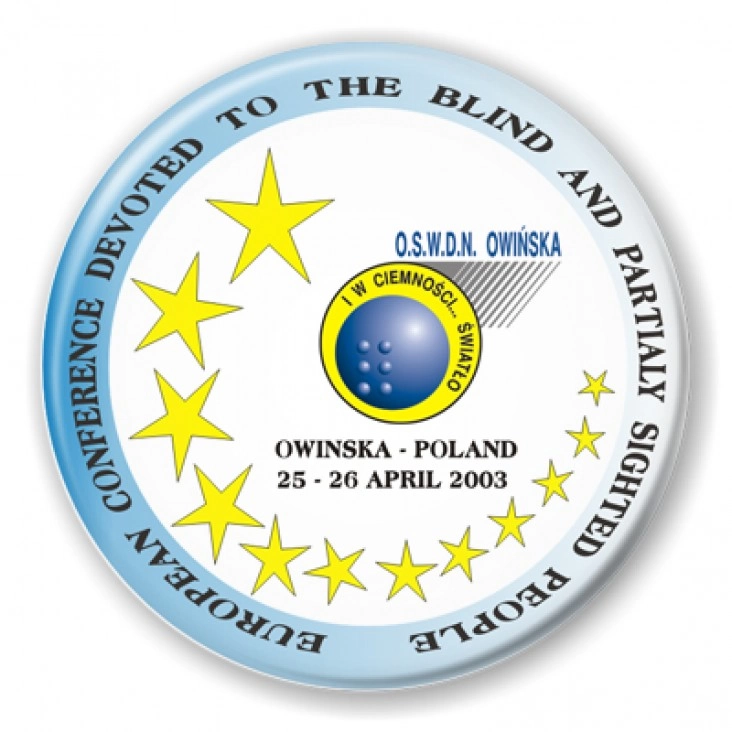 przypinka European Conference Devoted To The Blind And Partialy Sighted People