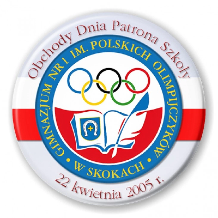przypinka Gimnazjum nr 1 w Skokach
