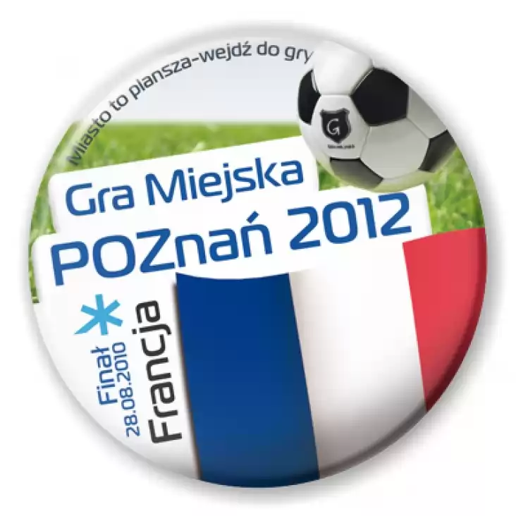 przypinka Gra Miejska - Poznań 2012 - Francja