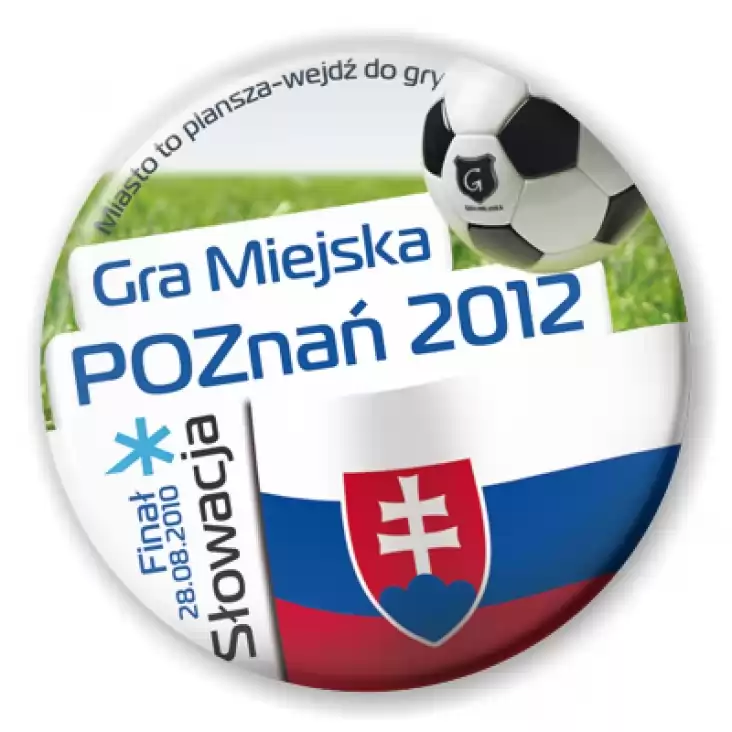 przypinka Gra Miejska - Poznań 2012 - Słowacja