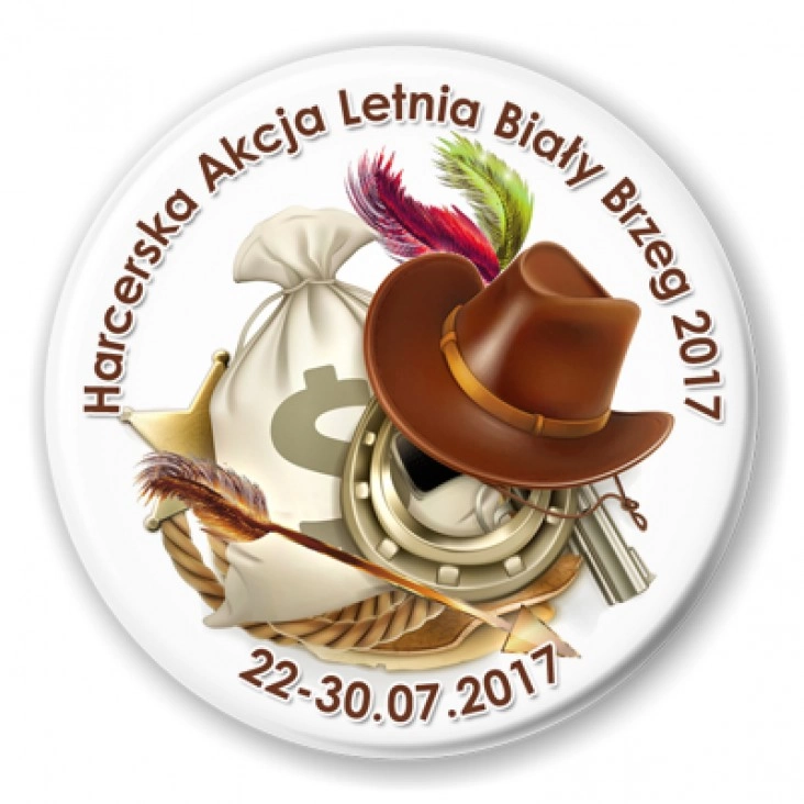 przypinka Harcerska Akcja Letnia Biały Brzeg 2017