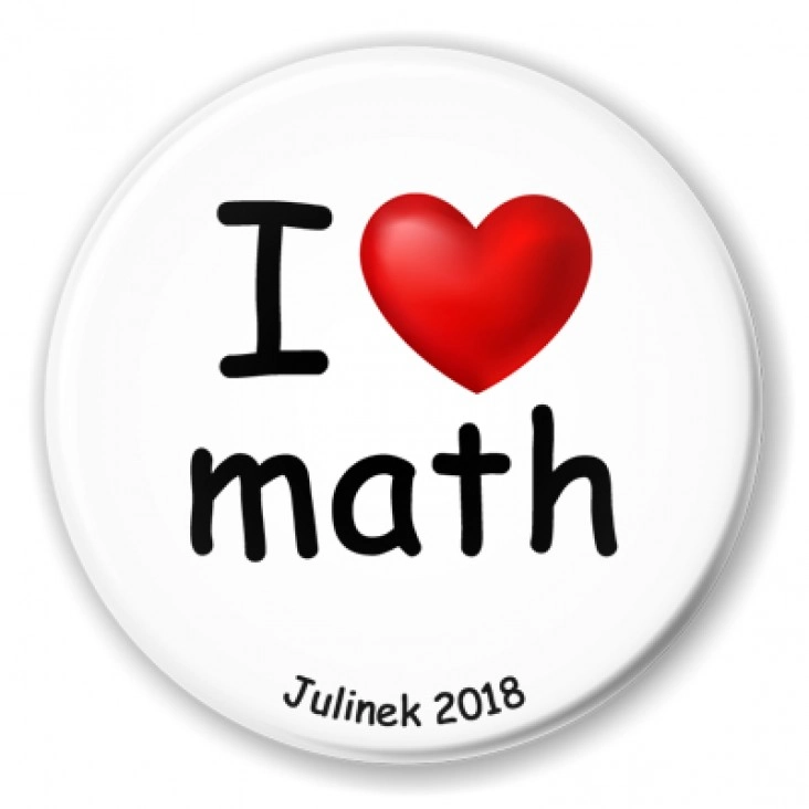 przypinka I love math