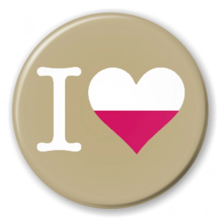 przypinka I love poland
