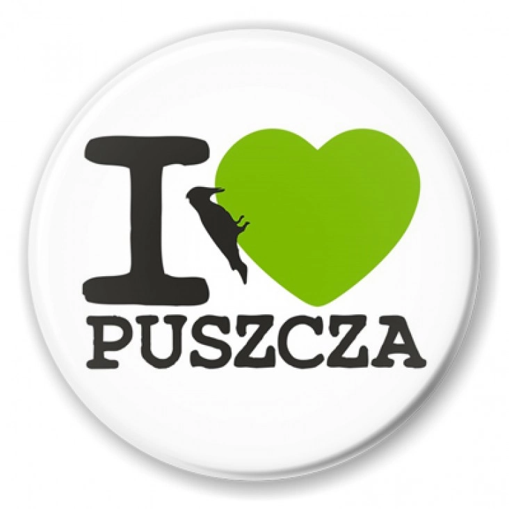 przypinka I love Puszcza
