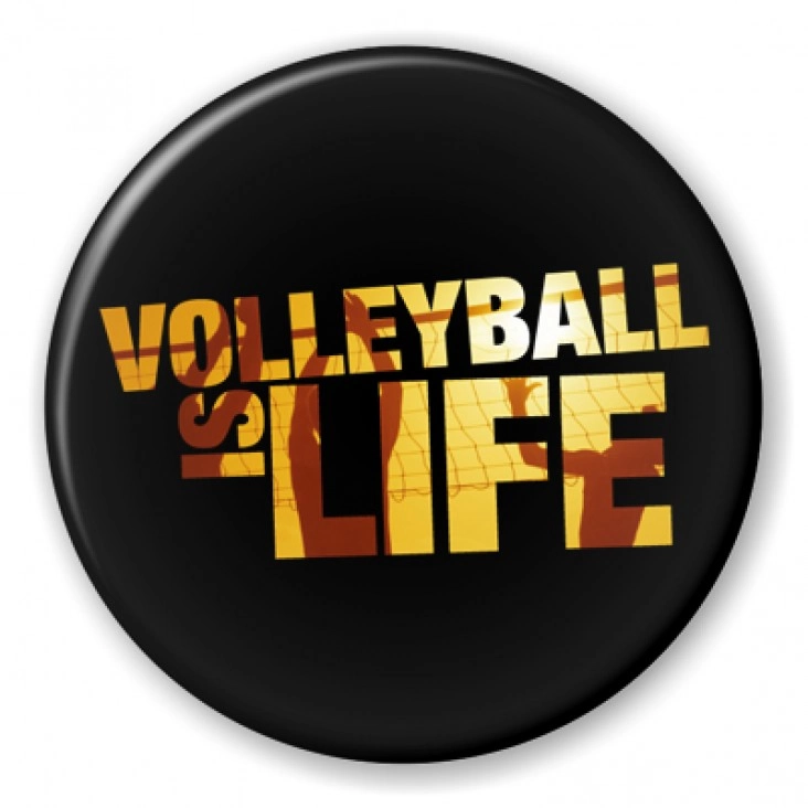 przypinka I love volleyball
