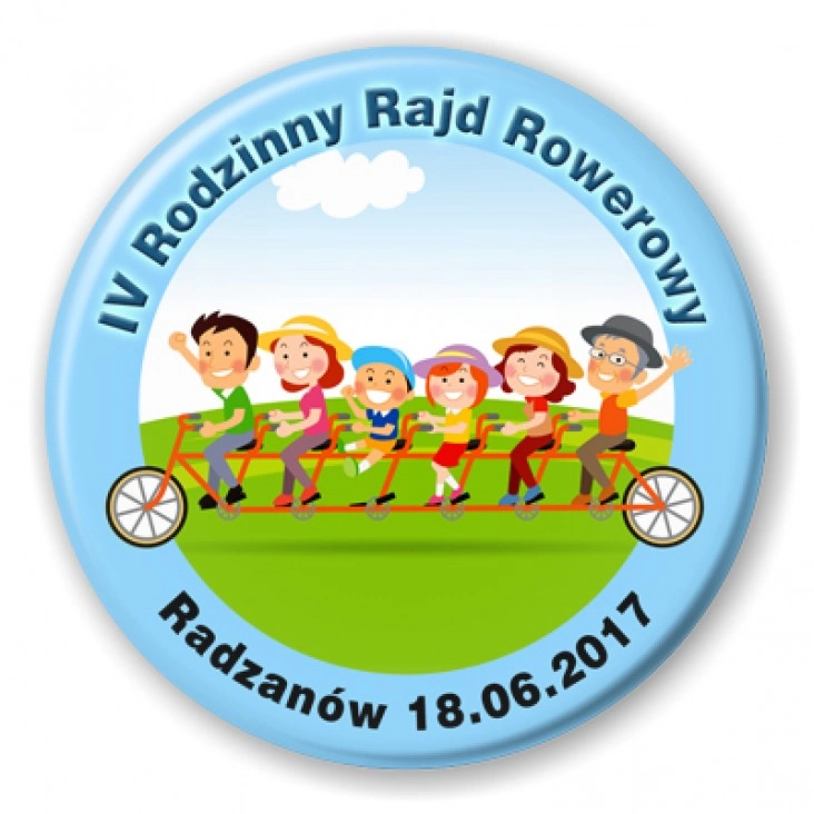 przypinka IV Rodzinny Rajd Rowerowy