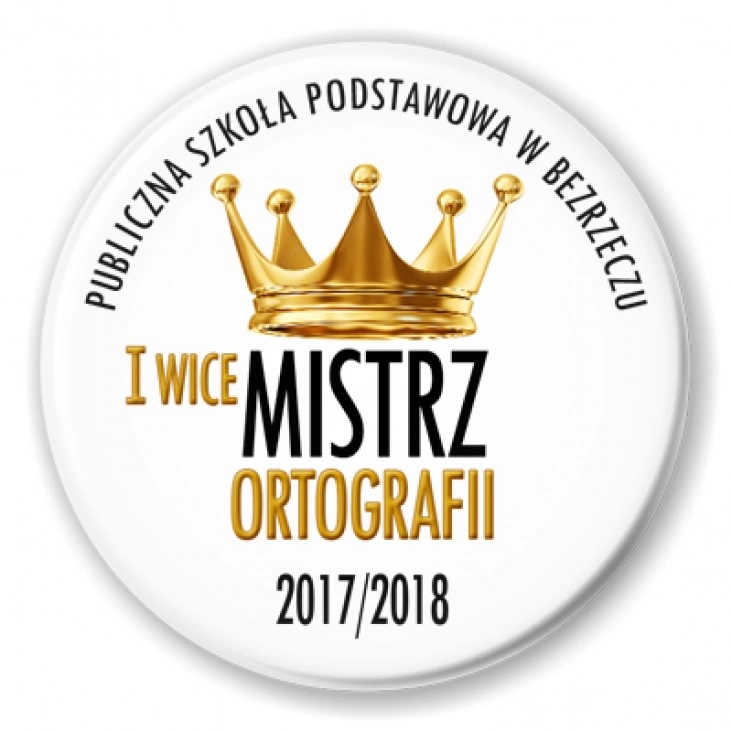 przypinka Mistrz Ortografii