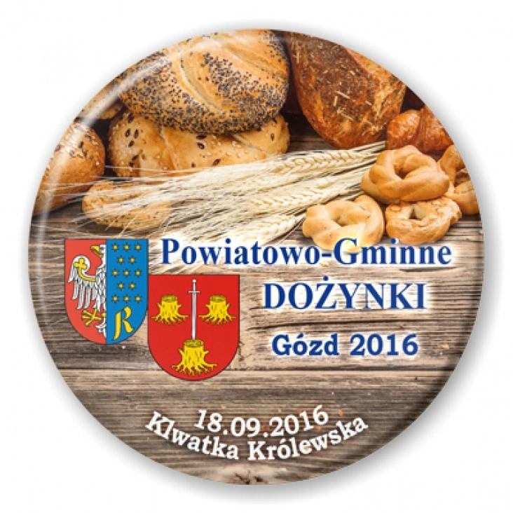 przypinka Powiatowo-Gminne Dożynki Gózd 2016