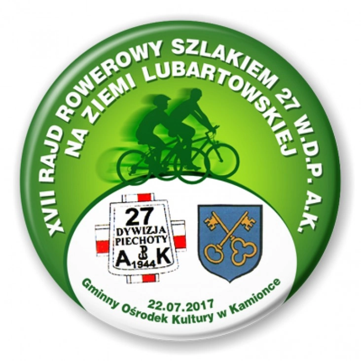 przypinka Rajd Rowerowy Szlakami
