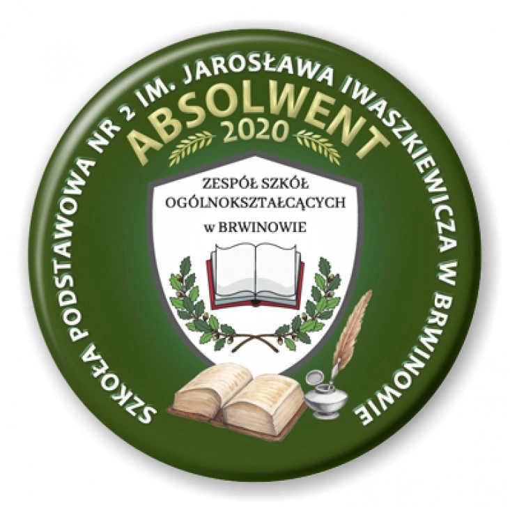 przypinka SP nr 2 w Brwinowie - Absolwent 2020