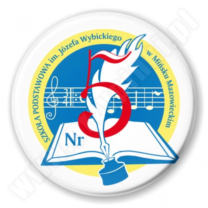 przypinka SP nr 5 w Mińsku Mazowieckim