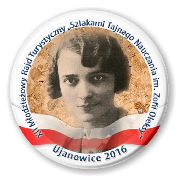 przypinka Szlakami Tajnego Nauczania im. Zofii Oleksy