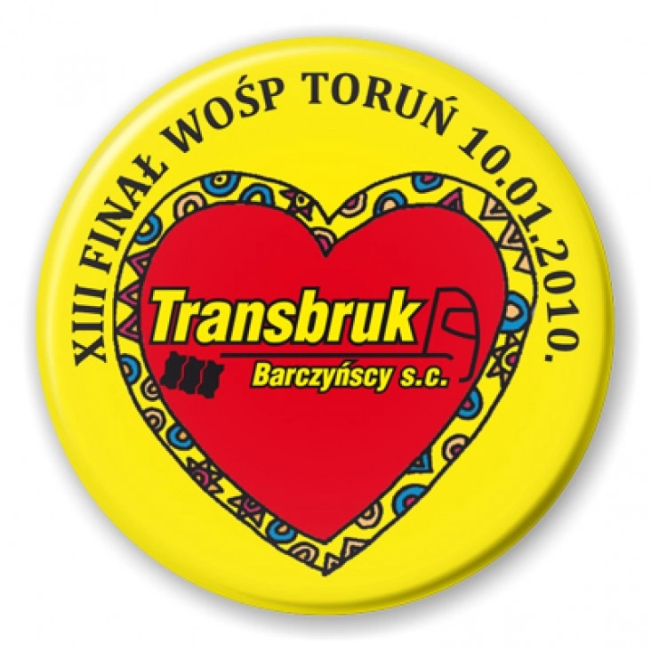 przypinka WOŚP 2010 Transbruk