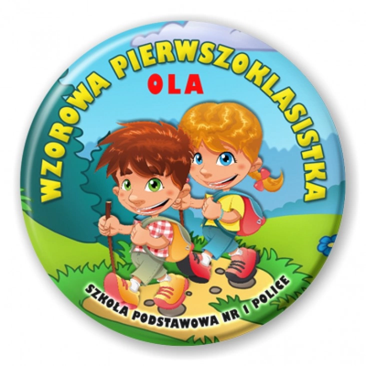 przypinka Wzorowa pierwszoklasistka Ola
