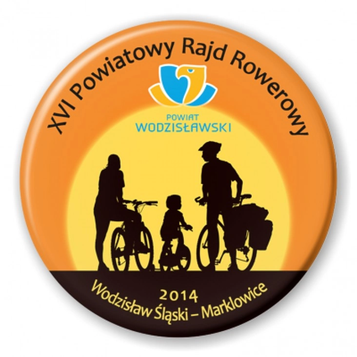 przypinka XVI Powiatowy Rajd Rowerowy 2014