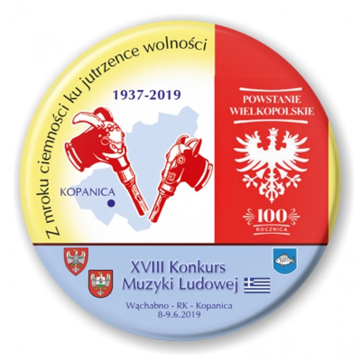 przypinka Z mroku ciemności ku jutrzence wolności